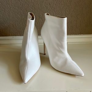Rate white heeled ankle boots
